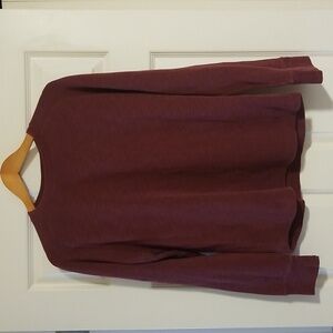 Banana Republic Men's Medium Maroon Double-Knit Long Sleeve Sweatshirt